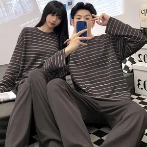 Matching Couple Pajamas Comfortable Cotton Clothing Polyester