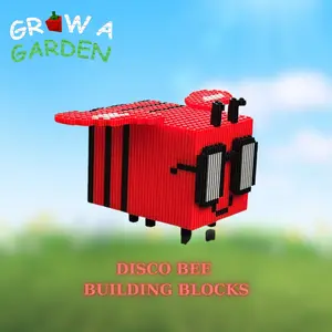Disco Bee Building Instructions Assembly Model Building Kits - Grow A Garden Bug Egg, Chicken Zombie Building Blocks Series