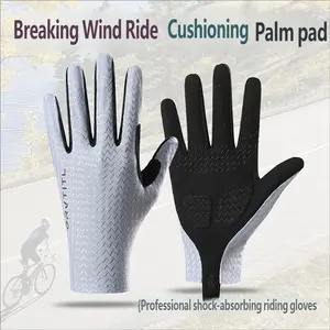 Unisex Full-Finger Gloves for Cycling, Half-Finger Design, Breathable Ice Silk Material, Ideal for Outdoor Sports & Fitness