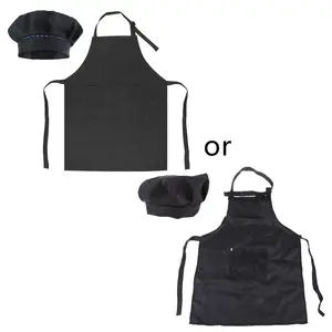 Kids Baker Uniform Costume Accessories Cooking Baking Painting Chef Hat Apron