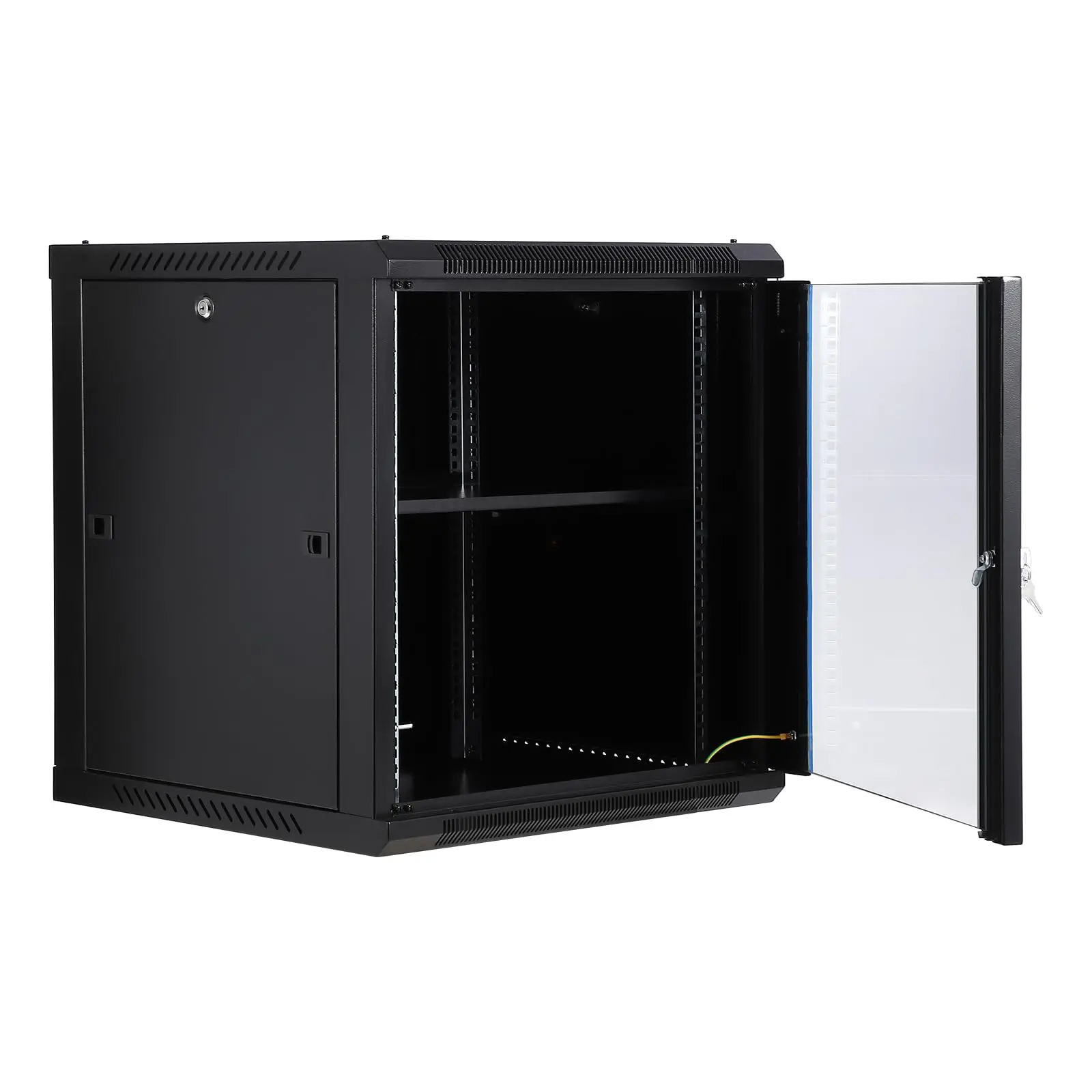 【GARVEE】12U Wall Mount Network Cabinet - 23.6" Deep Server Rack Enclosure with Locking Glass Door & Removable Side Panels, IT/AV Equipment Rack for Secure Data and Audio-Visual Installations