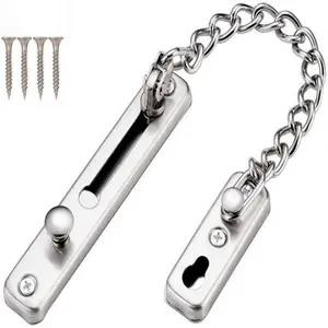 Secure Door Lock Durable Stainless Steel Hotel Interior Doors Spring Button Child Safety Brushed Metal Surface Stainless Steel Locks