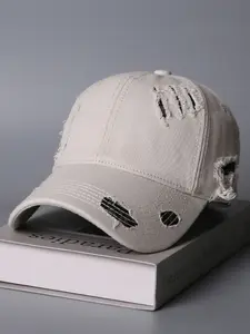 Unisex Vintage Style Wide Brim Baseball Cap, Casual Outdoor Hat for All Seasons, Trendy Design for Men & Women