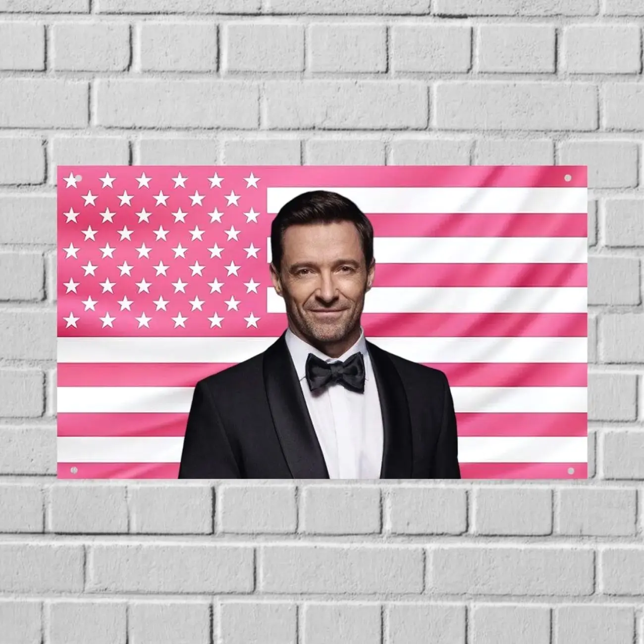 Hugh Jackman US Wall Tapestry – Actor Flag, Movie Room Decor Banner
