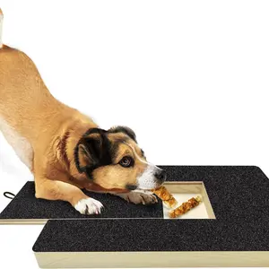 Retractable Wooden Dog Nail File - Pet Nail Grooming Board with Sandpaper - Must-Have Dog Care Accessory & Fun Toy Multifunctional Silicone Grooming Gloves