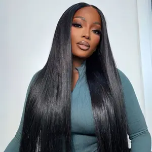 [UNiceLuxe Customized]7x5 250% Pre everything Glueless Wig Natural Black Straight Human Hair Wigs with Drawstring
