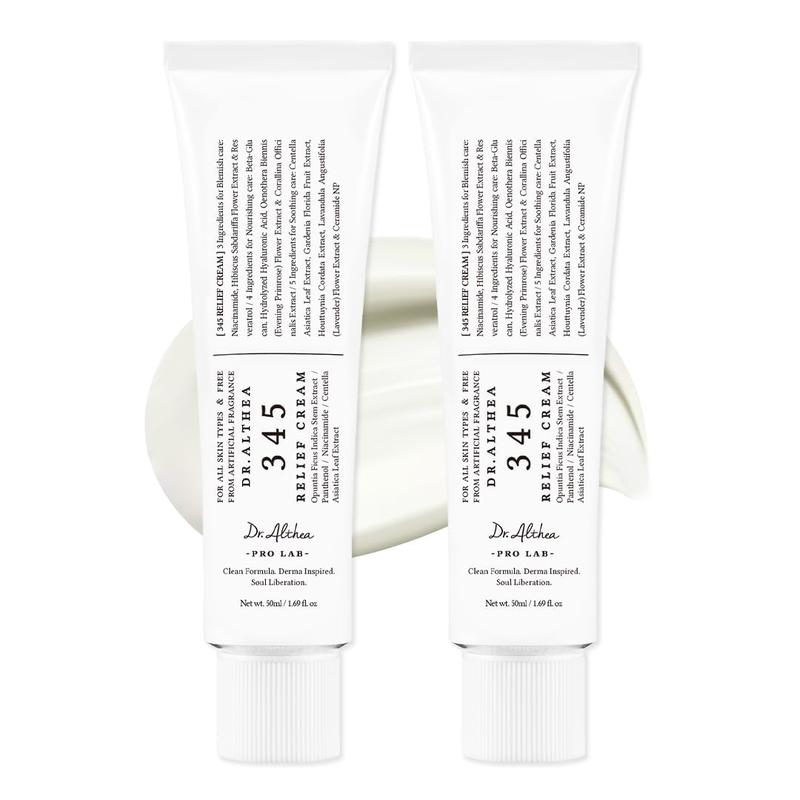 Dr.Althea 345 Relief Cream, Daily Face Moisturizer, Blemish Relief Care, Soothing Recovery & Moisture, Korean Vegan Skin Care for All Skin Types, 1.69 FI OZ  Christmas gift