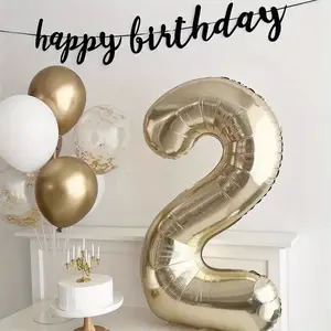 Champagne Gold Number Balloon