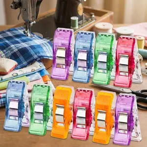 Reusable Sewing Clips - Washable Non-Slip Craft Clips for Fabric, Knitting, Crochet, DIY. Multipurpose Holder for Quilting, Sewing, Yarn Projects. Durable Anti-Slip Crafting Tool.