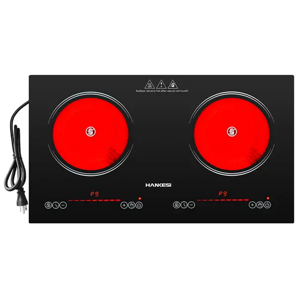 Hankesi Inlaid Double-Head Electric Ceramic Furnace - Household Kitchen Induction Hob Appliance