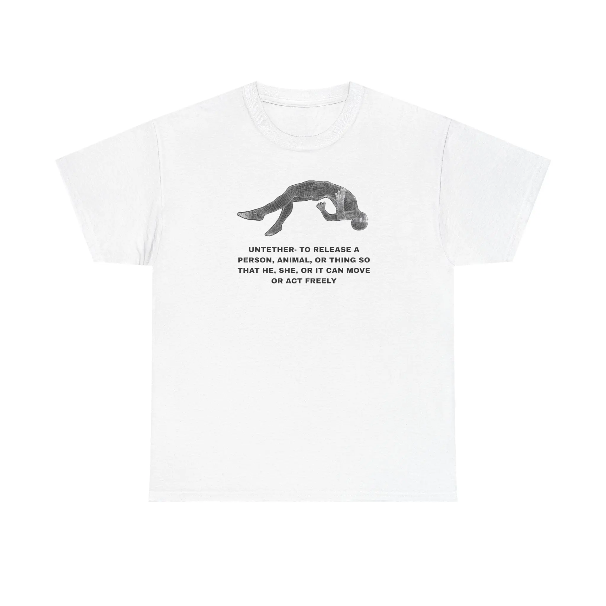 Unisex Yoga Quote Tee, Gift for Yogis, Casual T-Shirt, Mindfulness Apparel, calm tee shirt, y2k graphic tee, untether graphic tee, transcending graphic tee, quote tee shirt, heavyweight tee, mental health tee shirt