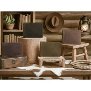 Western Leather Men's Wallet - Rugged Style, Built to Last, Genuine Leather, Multiple Card Slots, Full-Length Bill Compartment, Durable Stitching, Classic Western Charm