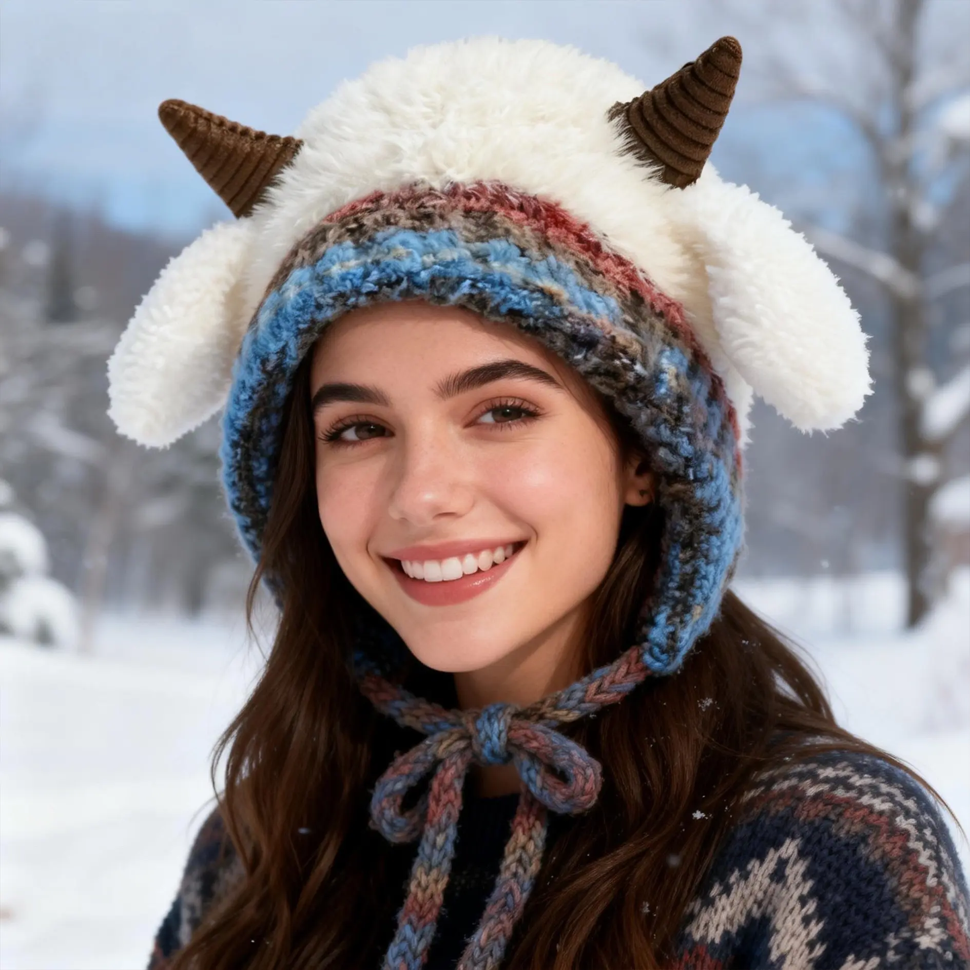 Women's Soft Fleece-Velvet Floral Beanie - Windproof, Stretchy, Plush-Lined Polyester Hat for Cold Weather, Daily Wear, Female Clothes, One Size