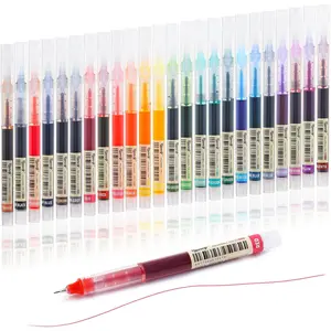 24 count Gel Ink Pens Liquid Ink Rollerball Multi Color Pen 0.5 mm Fine Point Smooth Writing Pens Cute Nurse Pen  to School Supplies