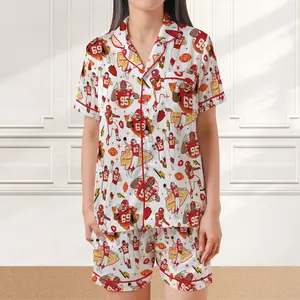 Team Football Pajamas, College Football Pajamas, Game Season Pajamas, Football Team Retro Football Graphic Pajamas