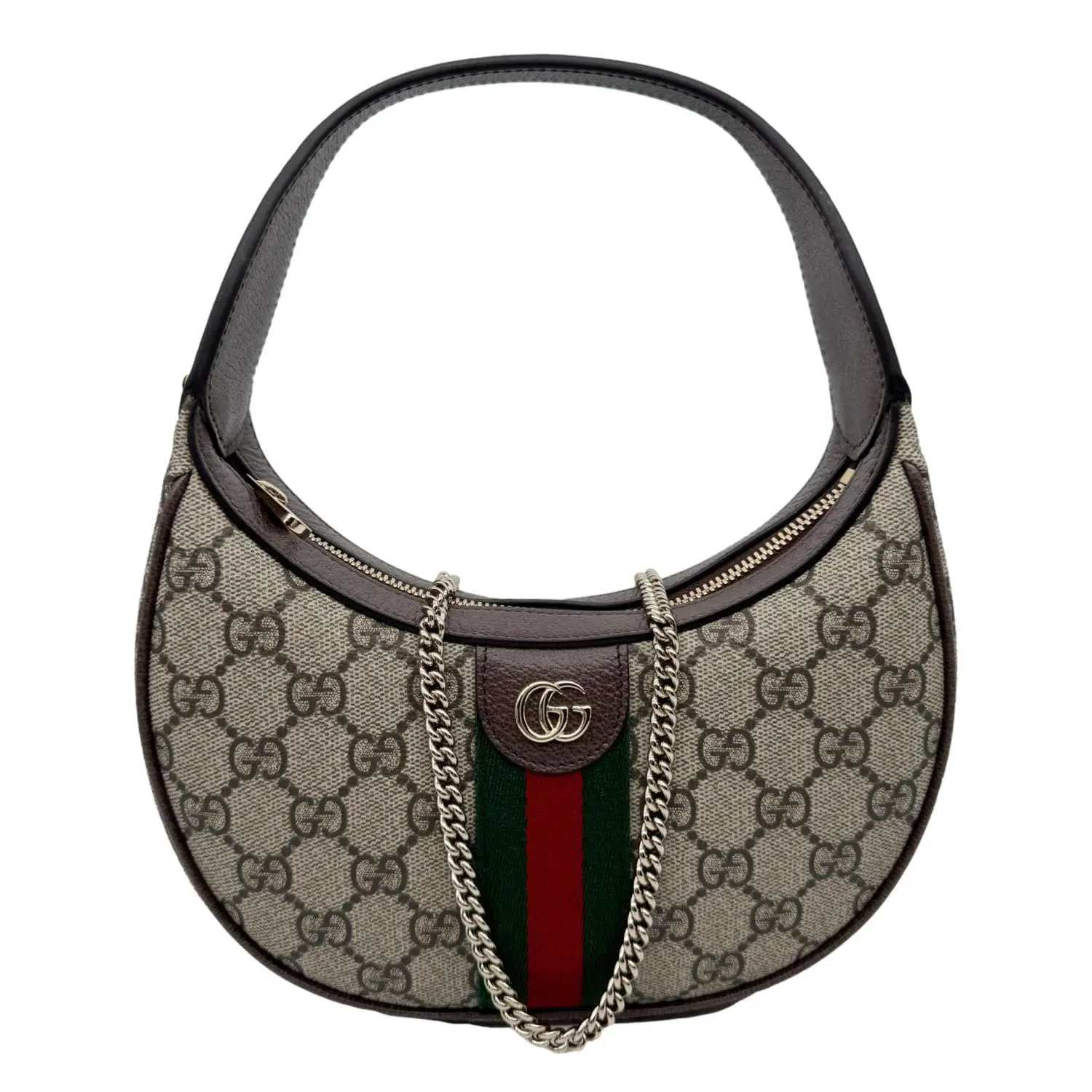 Pre-owned GUCCI Canvas Shoulder bags Ophidia Small GG Supreme Shoulder Bag Beige 838463