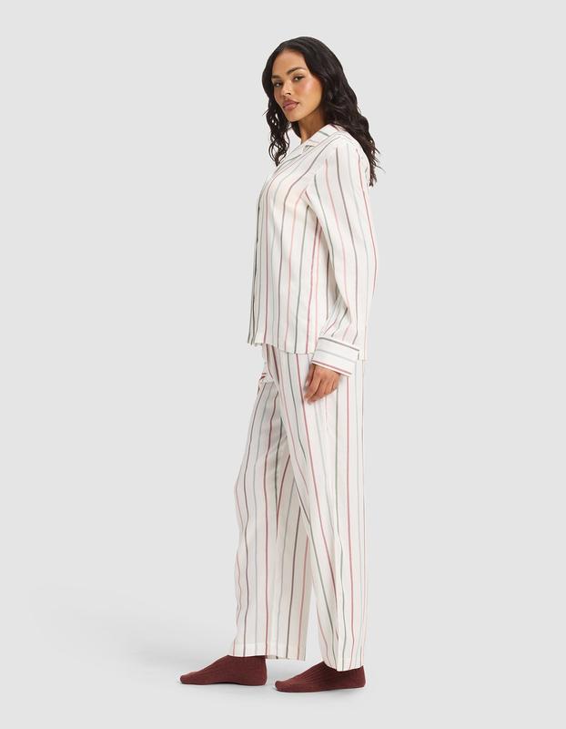 Women's Soft Woven Long Sleeve Pajama Set - Last Chance