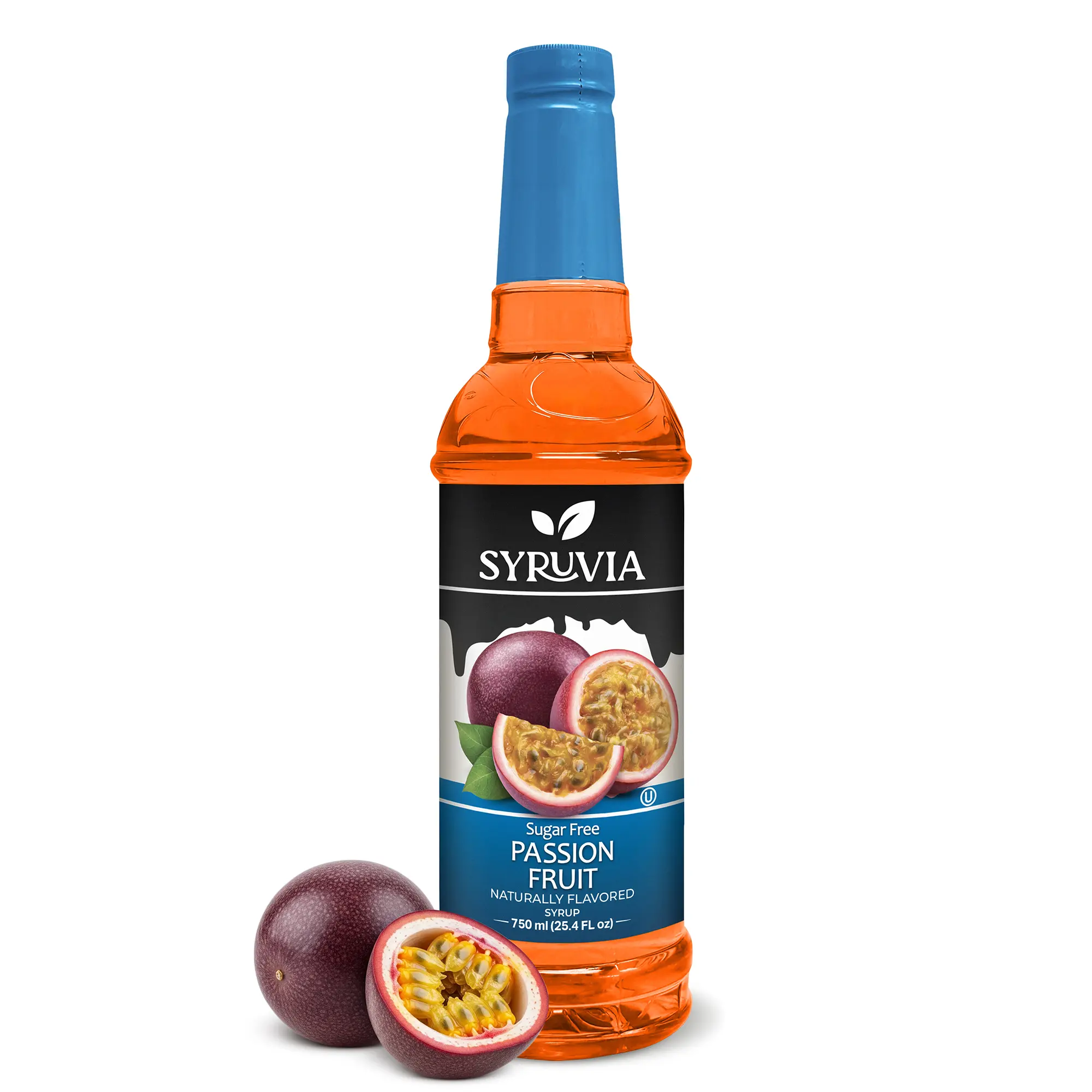 Syruvia Sugar Free Passion Fruit Flavored Syrup for Drinks, Cocktails, Lemonades, Iced Teas and Desserts – 25.4 fl oz