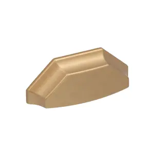 Satin Brass Art Deco Cup Pulls – Modern Cabinet Hardware