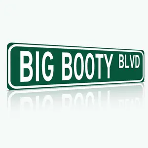Big Booty Blvd Funny Street Sign 16" x 4" Inappropriate Humor Bar Home College Dorm Decor (BigBootyBlvdStreet) Yard Sign Decorative