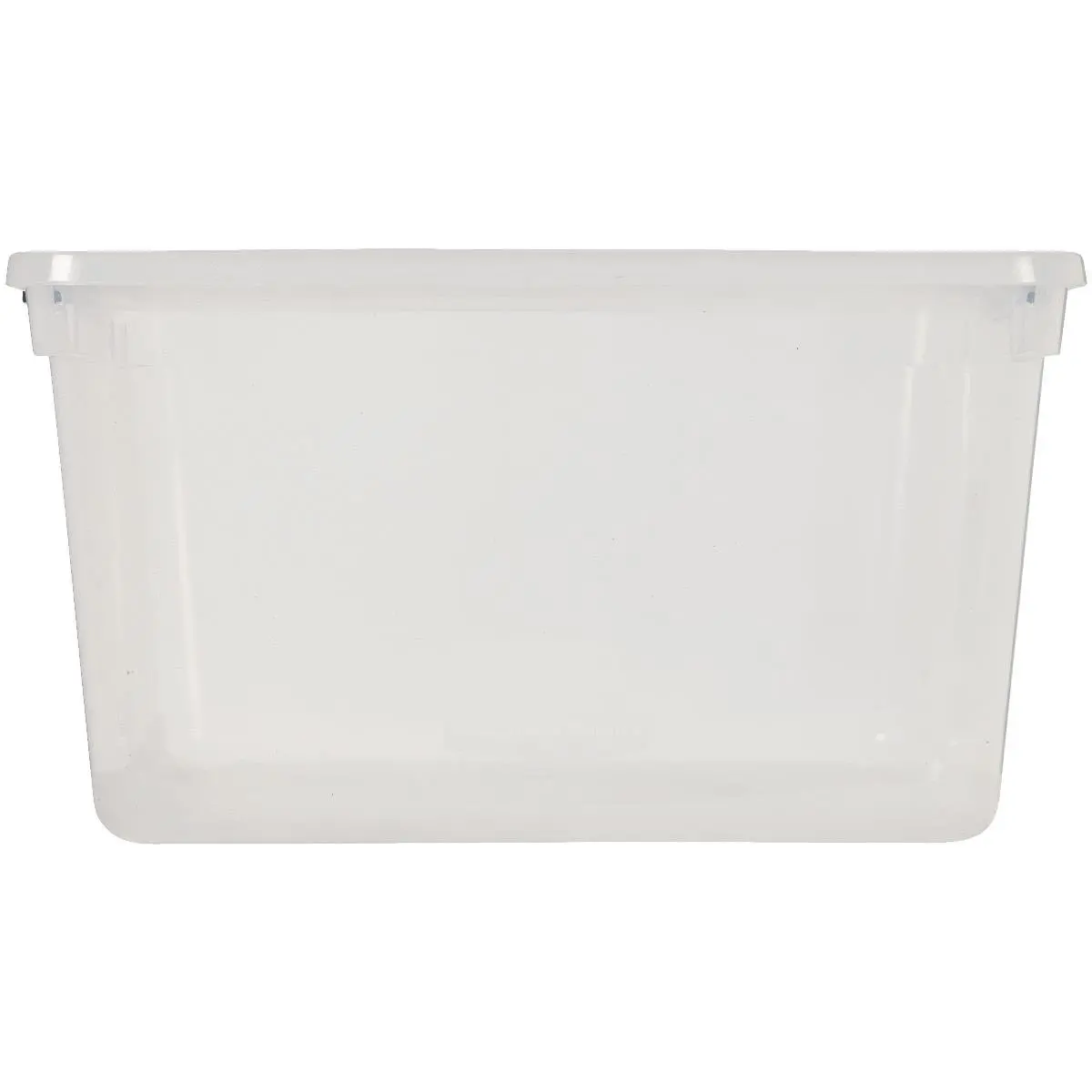 Rubbermaid RMCC710000 Clever Store Latching Lid Storage Tote, Clear