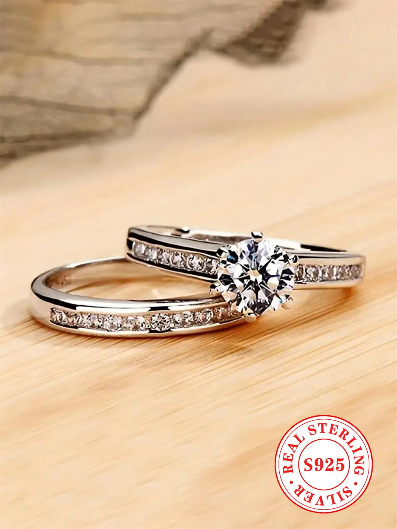 925 Sterling Silver Fashion Promise Ring, Fashion Engagement Ring for Women & Girls, Trendy All-match & Exquisite Jewelry for Birthday Gift Wedding Ri