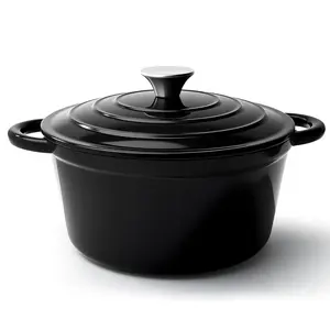 5 Quart Dutch Oven Pot with Lid, Non Stick Enameled Cast Iron Dutch Oven for Bread Baking, Heavy-Duty, Oven Safe Ceramic Cookware Up to 500°F for Baking, Braising, Stews, Roasting