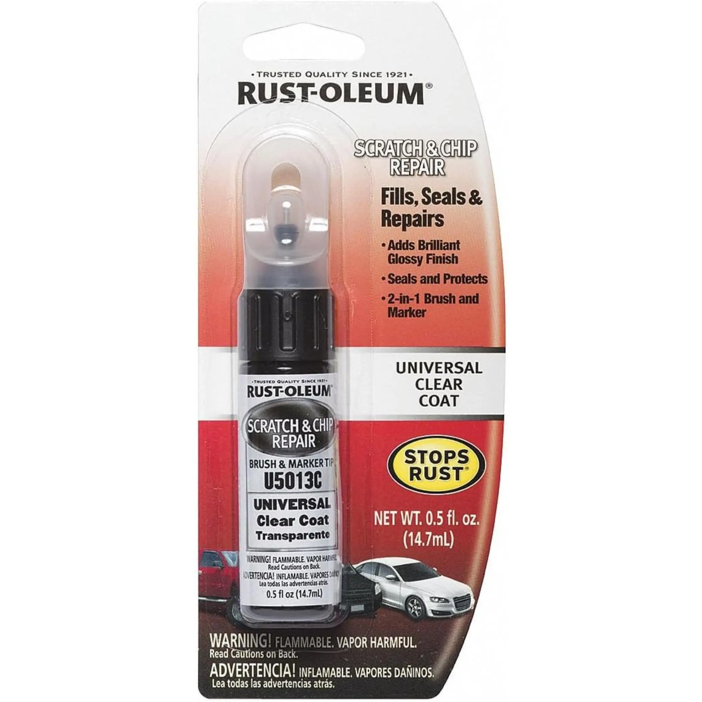 Automotive Touch Up Paint, Clear, 0.5 oz.