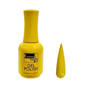 Fantasy Nails Amarillo Piña #09  Gel Polish 15ml - Long-Lasting Nail Color for Maximum Pigmentation