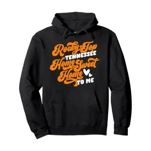 Tennessee Home Sweet Home Top Retro Printed Pullover Hoodies TN Throwback Classic Design Casual Sweatshirt Long Sleeve Hoodie Perfect Christams Birthday Holiday Gift for Autumn and Winter Outdoors and Sports Wear