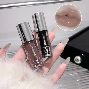 1pc Smooth Lightweight Glossy Lip Gloss, Glass-Like Finish, Moisturizing Non-Sticky, Colorful Non-Crease, Christmas Halloween Thanksgiving Gift