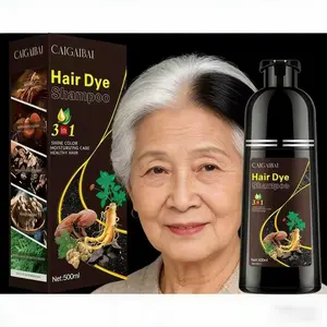 500ML Triple-Action Herbal Hair Dye Cream, Natural Coverage, Gentle Formula, Dual Functioning (dye & Nourish), Liquid Form