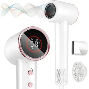 Hair Dryer, 160000 RPM Professional High Speed Ionic Blow Dryer 200 Million Negative Ions & Heat-Control & Low Noise Hairdryer with  Diffuser for Faster Drying All Hair Types, No Heat