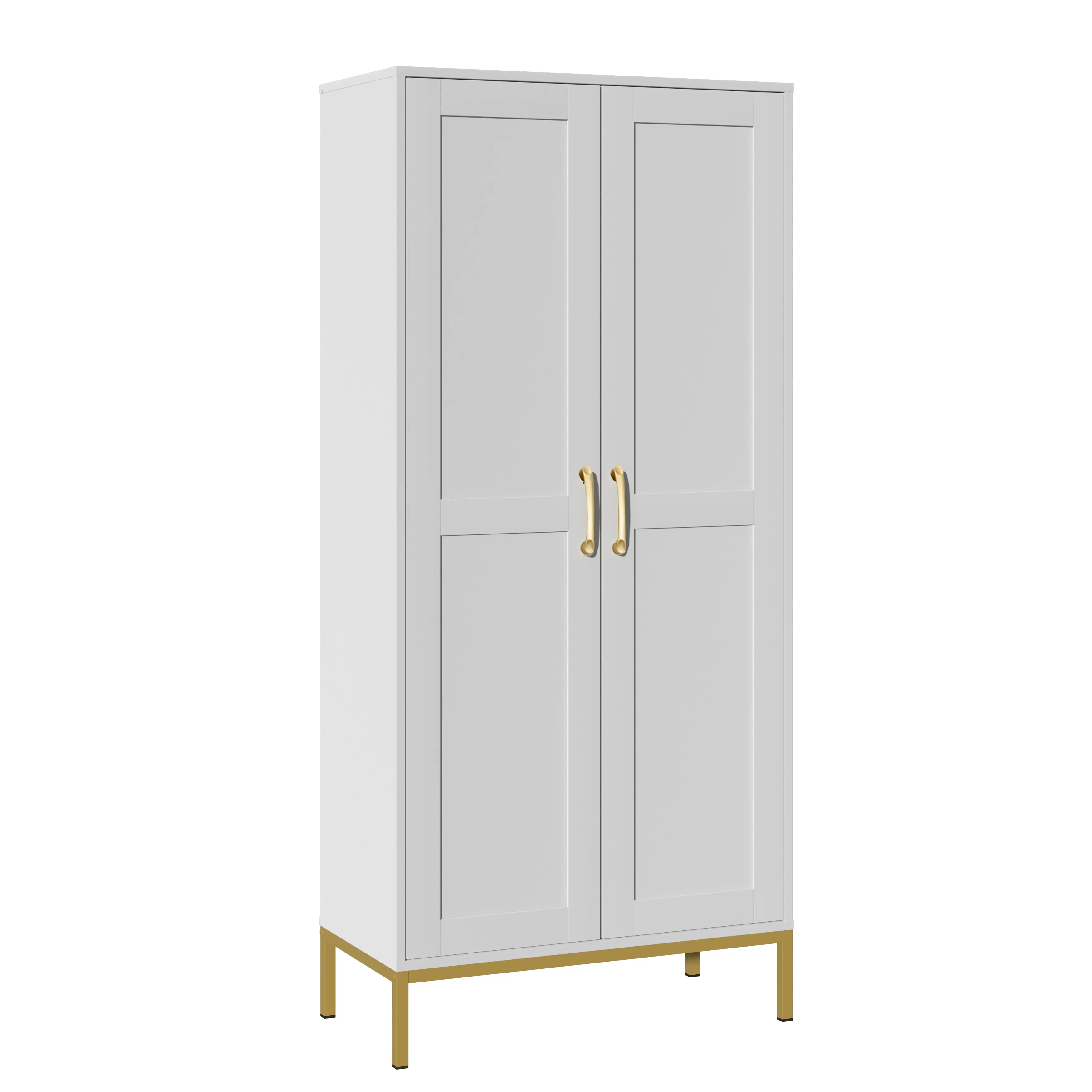 Furniture-Kitchen Pantry Cabinet, Farmhouse Storage Cabinet with 2  Doors, Tall Cabinet Freestanding Storage Cupboard for Kitchen,Dining Room,Bathroom