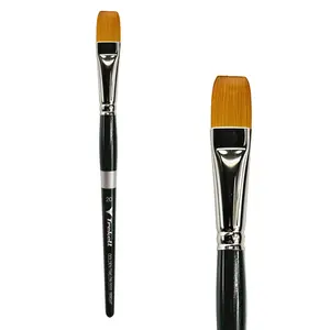 Trekell Golden Taklon Short Handle Artist Brush -  Size #20 Bright