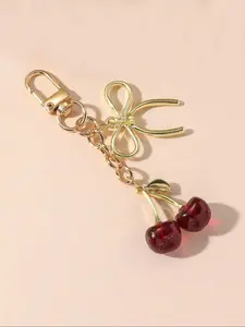 Fashionable High-Quality Cute Cherry Keychain Kawaii, Cherry Bag Charm, Butterfly Pendant, Cherry Wallet Accessory, Car Accessories, Gift for Her