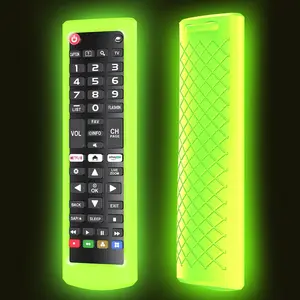 F-RDC06  Case for LG TV Remotes, Remote Cover for LG Smart TV Remote Control AKB75095307 AKB75375604 AKB74915305 Original, Replacement Silicone Skin Sleeve Glow in The Dark Green