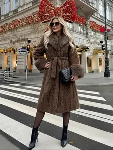 Women's Faux Fur Coat, Long Sleeve Loose Fit Design, Winter Fashionable Outerwear, Warm & Stylish Women's Jacket, Womenswear