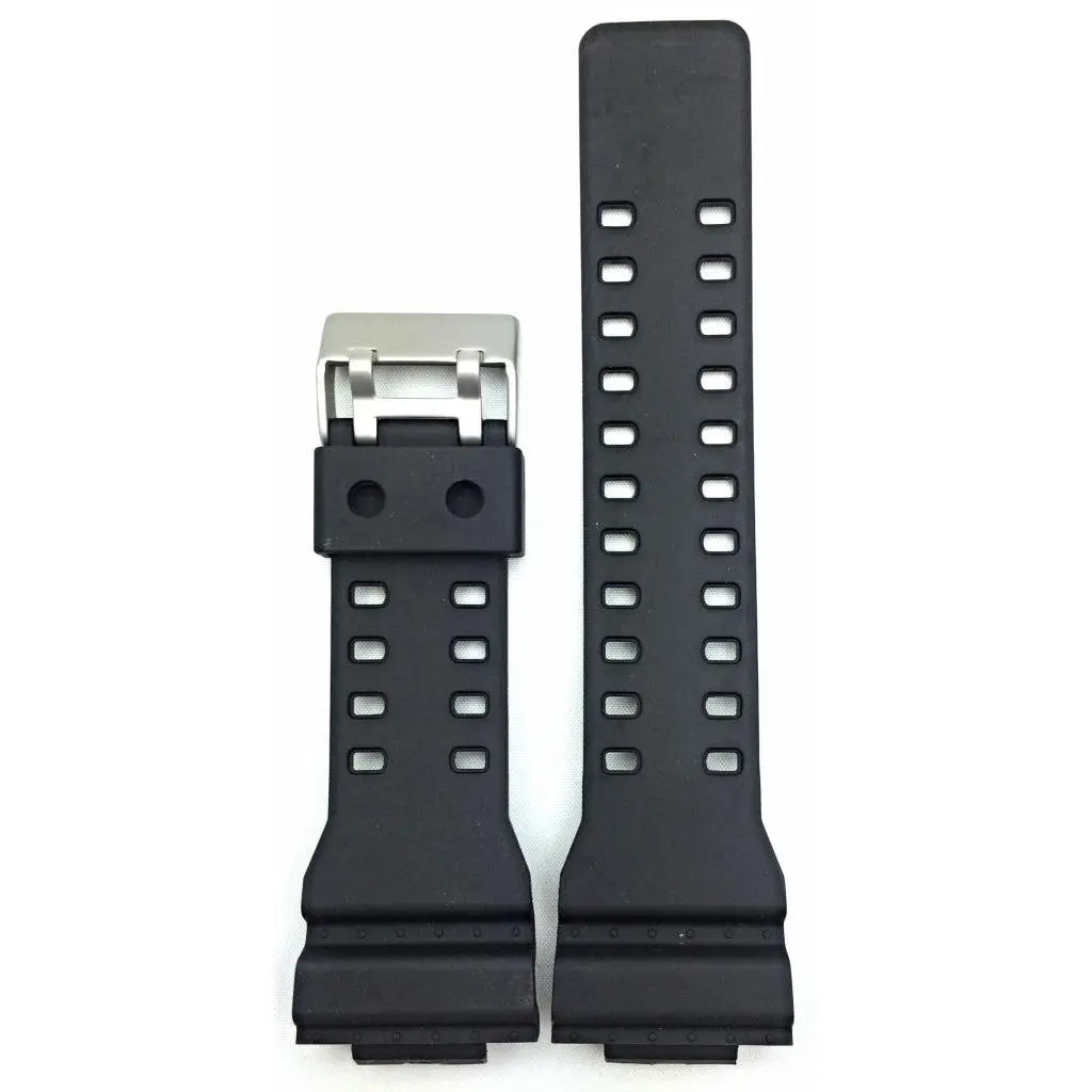 NewLife 16mm Black Polyurethane(PU) Watchband Replacement Wrist Strap
