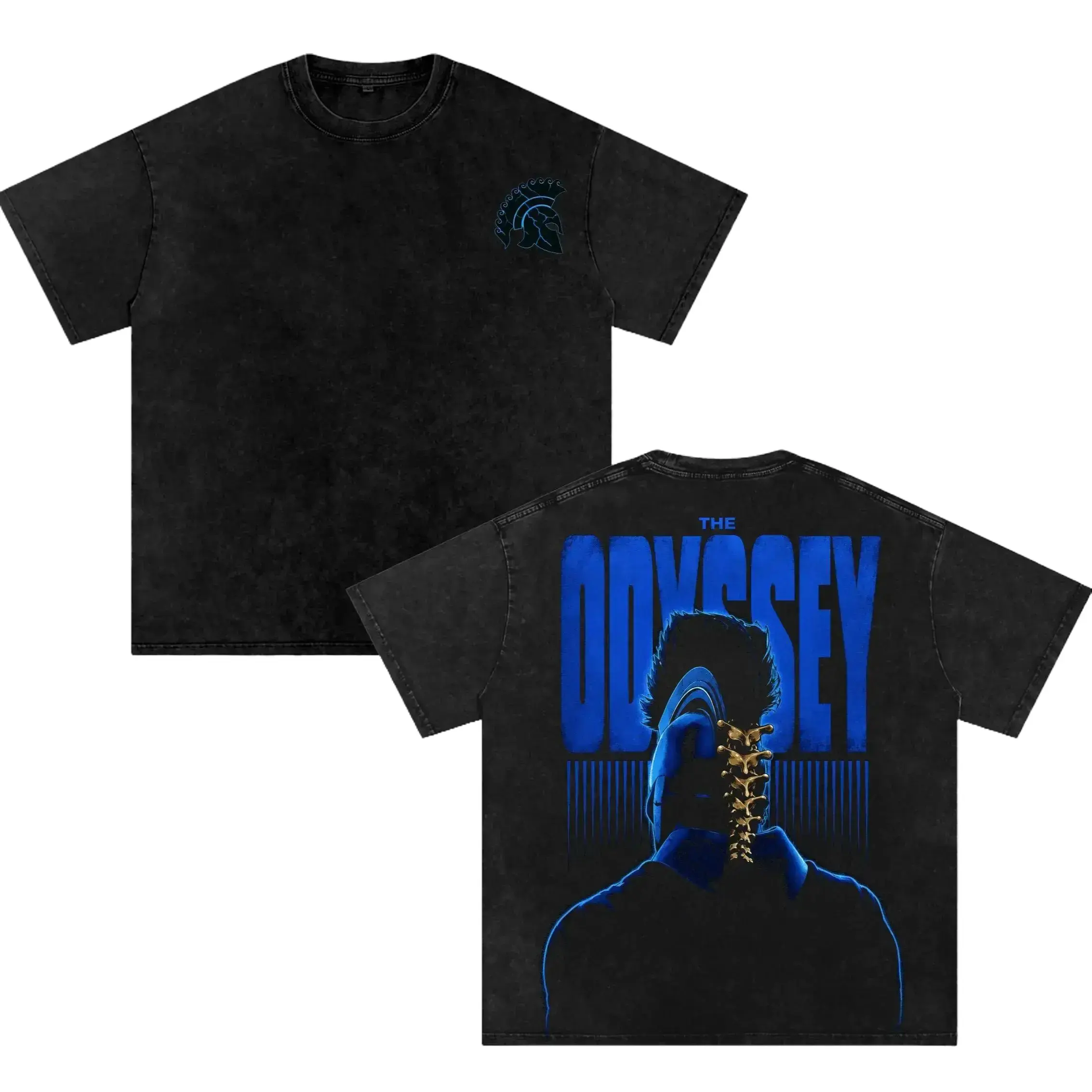[BT] The Odyssey 2026 Vintage Washed T-Shirt Greek Mythology Odyssey Warrior Graphic Tee Ancient Hero Epic Journey Oversized Heavyweight Cotton Shirt Mythological Streetwear Unisex Gift,movie shirt fan gift Menswear Top Man Tropical