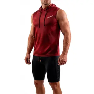NELEUS Men's 2 Piece Outfits Matching Hoodie Tank Top with Muscle Tee & Running Compression Shorts with Pockets SpringStatements