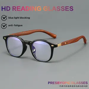 Unisex Fashion Vintage Oval Reading Glasses, Reading Eyeglasses, High-Definition PC Material, +1.0 to +4.0 Strength, Lightweight Durable, Daily Use