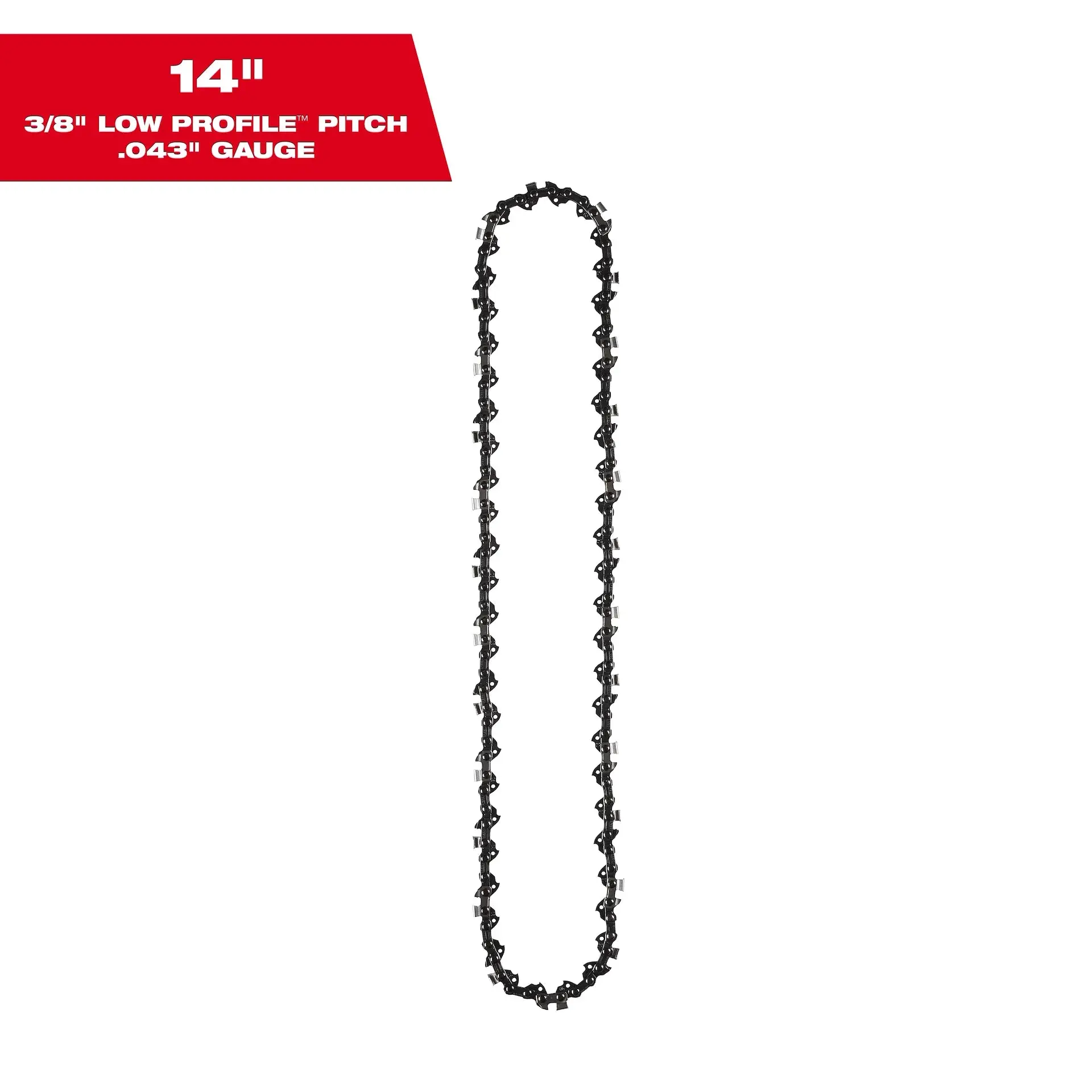 Milwaukee 49-16-2749 14 inches Low Profile Pitch Chainsaw Chain, 52 Drive Links