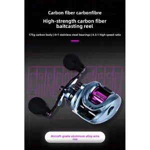 Ultralight Carbon BFS Baitcasting Reel, Magnetic Brake Anti-Backlash Long Cast Versatile Fishing Reel for Bass Trout