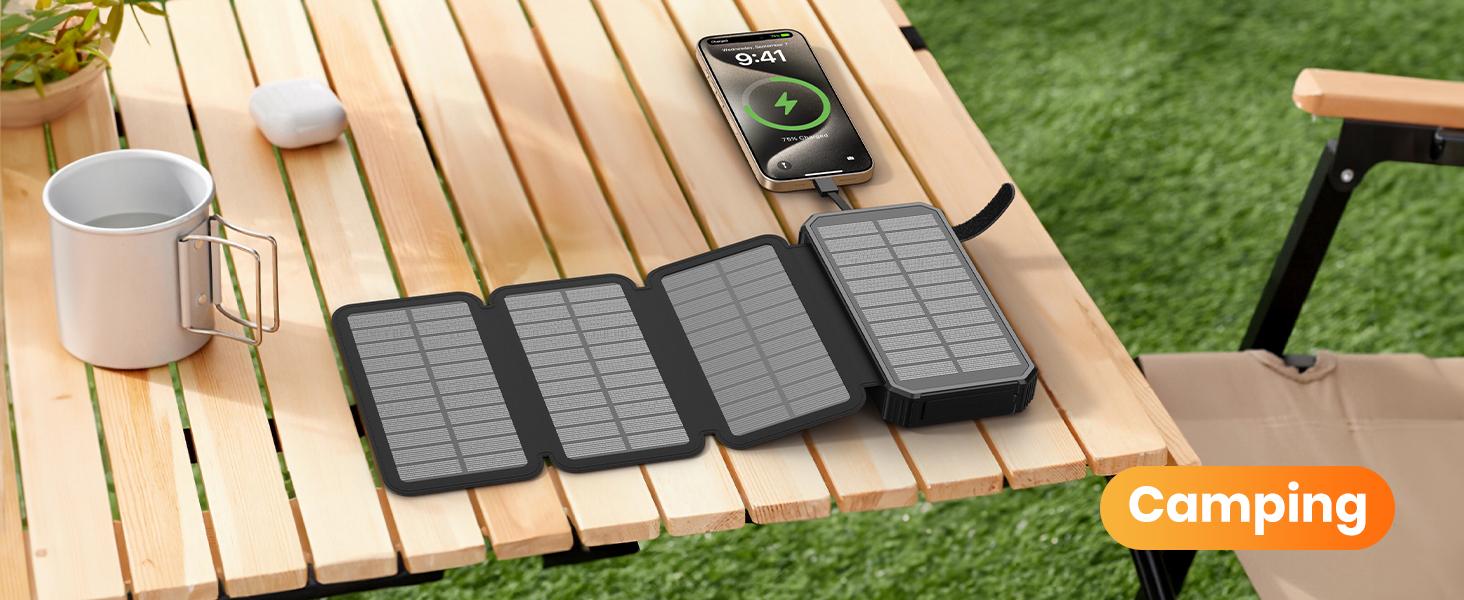 Rugged outdoor solar power bank