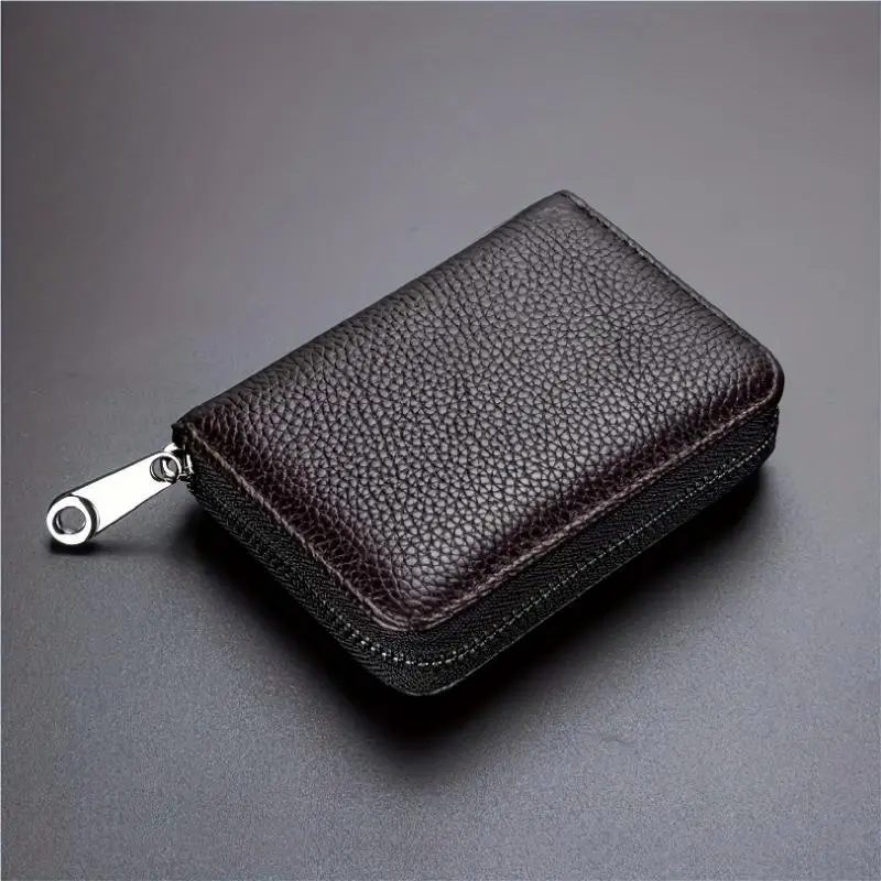 Mens Wallet - Men's Minimalist Slim Anti-Theft RFID Blocking Zipper Wallet for Men, Multi-Slot Credit Card Holder, Portable Cash ID Organizer with Metal Clip, Durable Pocket Pouch for Daily Travel (Sports & Outdoor Protective Gear), Men's Minimalist Walle