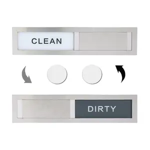 Dishwasher Magnet Clean Dirty Sign, Strong Magnet Non-Scratch Clean Dirty Magnet for Dishwasher Kitchen Organizers and Storage Decor Accessories, Easy to Read & Slide