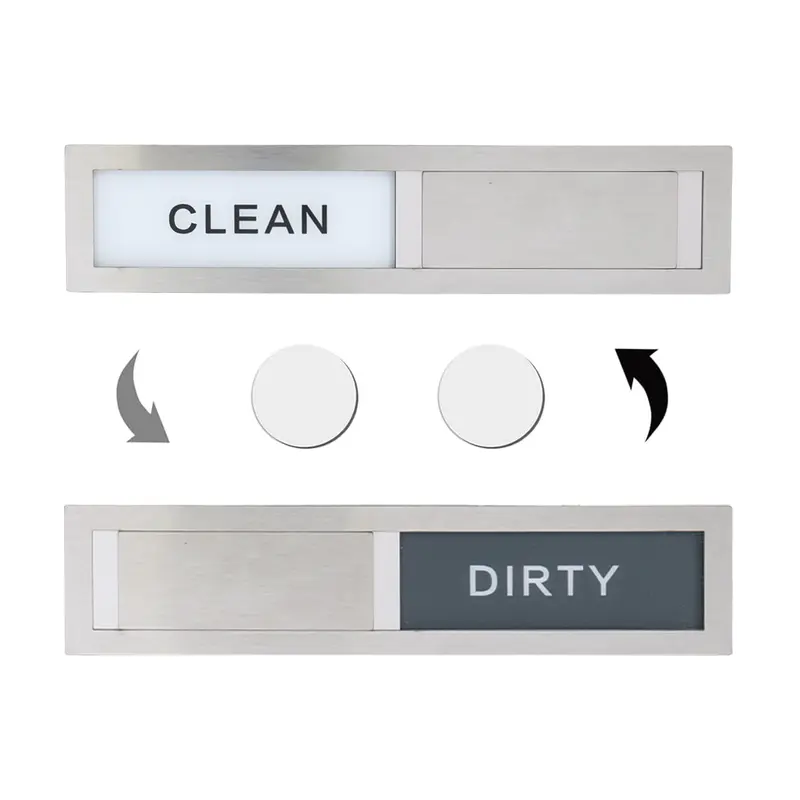 Dishwasher Clean-Dirty Magnetic Sign - Magnetic Mount, Anti-Scratch Scratch-Resistant, Strong With Magnets, Easy-to-Read Slide Design for Kitchen Organization & Decor Accessories