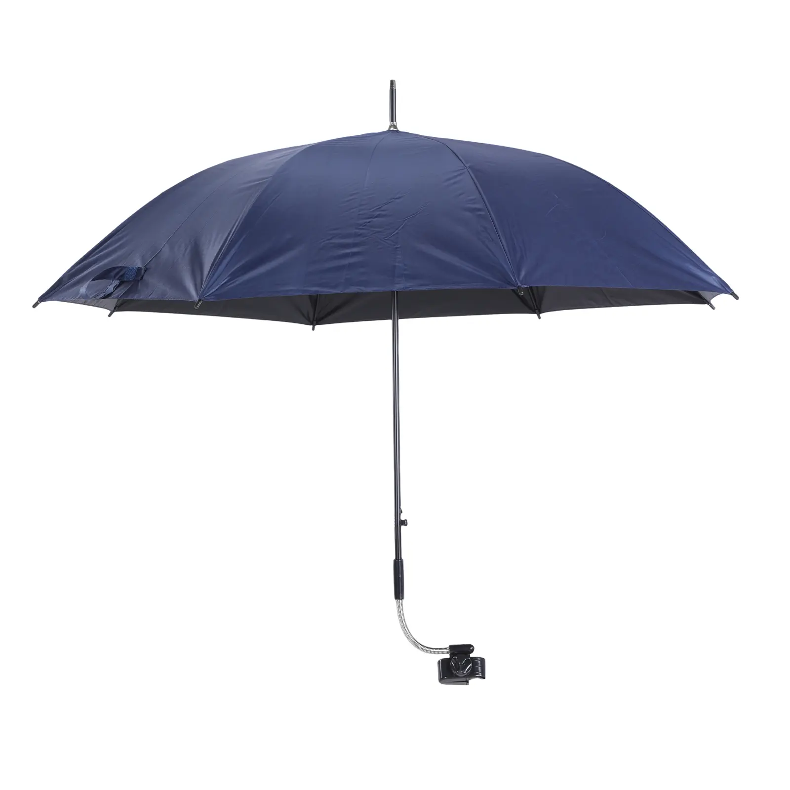 23Inch UV Protection Stroller Parasol with Clamp UPF 50 Sun Visor Umbrellas Windproof Portable Sunshade Umbrella for Trolley Bike Wheelchair Beach Chair
