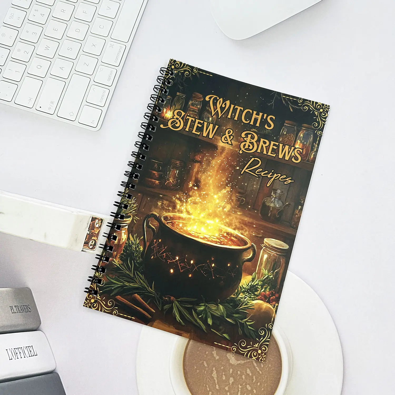 Witchy Potions, Stews & Brews Magic Recipe Cooking Book, Magical Cooking Experience, Instructions, Includes 50 Magical Recipes Using Everyday Ingredients, Perfect for Witches & Halloween, Unique Offerings